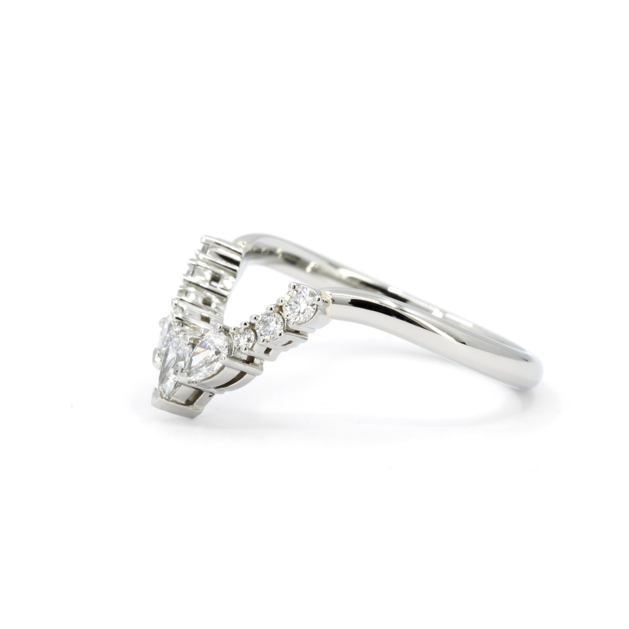 MATCHING BAND PEAR DIAMOND | White Gold