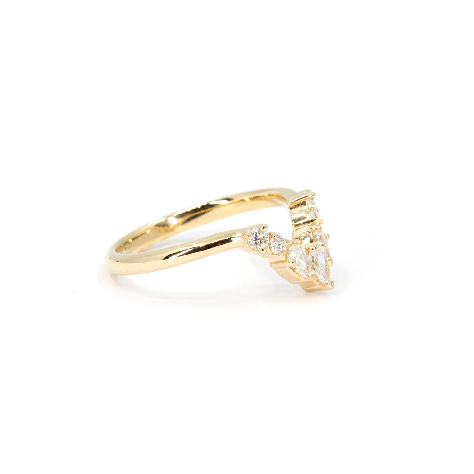 PEAR SNAKE DIAMOND | Yellow Gold Ring