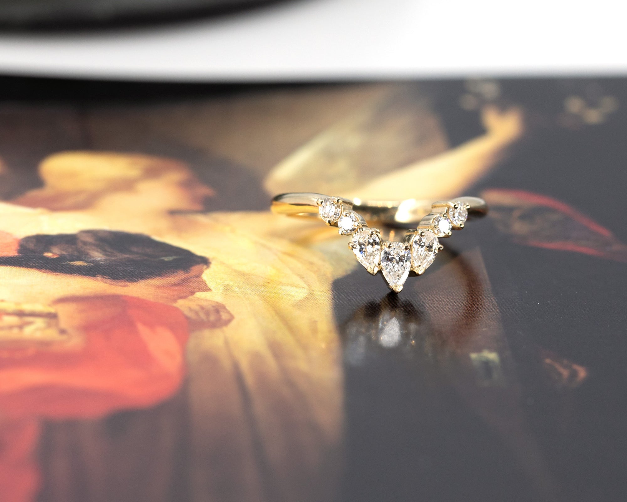 PEAR SNAKE DIAMOND | Yellow Gold Ring