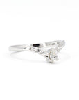 Pear Shape Diamond Platium Wedding Band