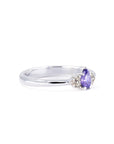 PURPLE PEAR SHAPE DESIR RING | White Gold