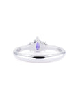 PURPLE PEAR SHAPE DESIR RING | White Gold