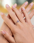 PURPLE PEAR SHAPE DESIR RING | White Gold