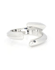 Platinium Custom Fangs Ring With Black Diamond