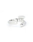 Platinium Custom Fangs Ring With Black Diamond