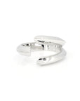 Platinium Custom Fangs Ring With Black Diamond