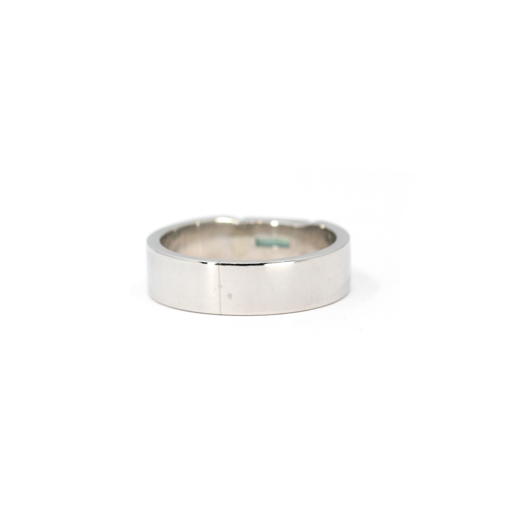 Platinum Men Baguette Teal Sapphire