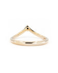 BLACK PRINCESS DIAMOND CURVED BAND | Yellow Gold