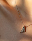 PYRAMIDAL DIAMOND PENDANT | White Gold