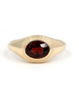 BEZEL OVAL PYROPE | Yellow Gold Ring