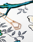Close-up of Ring Holder Pendant in Rose Gold – A sleek fine jewelry piece with a functional and stylish design.