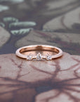 BROWN DIAMOND ENGAGEMENT RING & WEDDING BAND | Rose Gold
