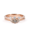 BROWN DIAMOND ENGAGEMENT RING & WEDDING BAND | Rose Gold