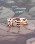 BROWN DIAMOND ENGAGEMENT RING & WEDDING BAND | Rose Gold