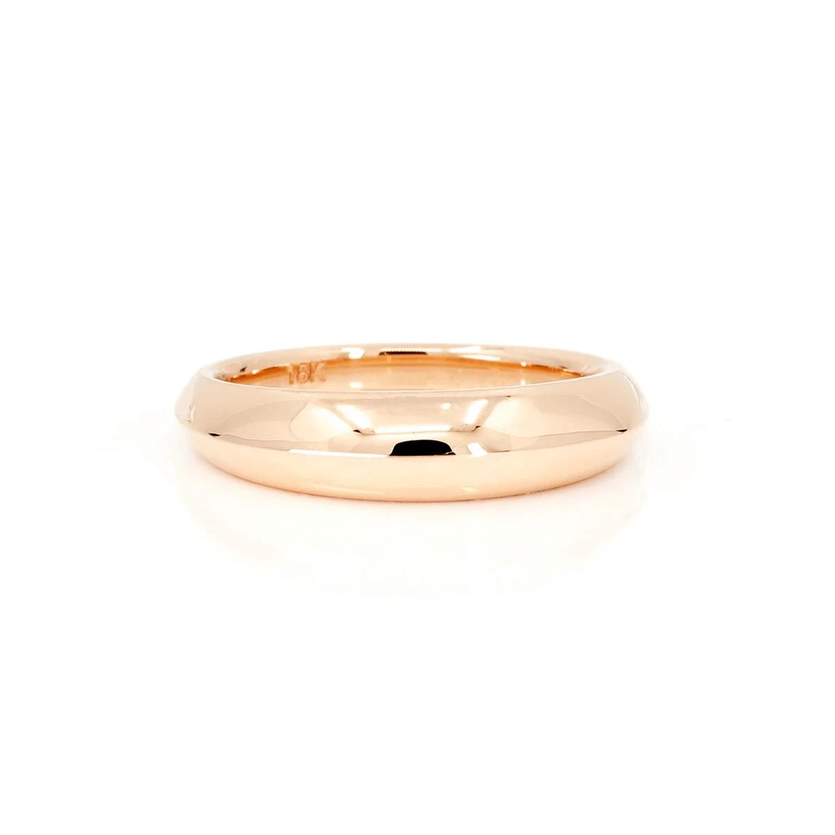 DOMED MEN WEDDING BAND | Gold Ring