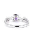 ORGANIC MINIMAL ROUND PURPLE SAPPHIRE | White Gold
