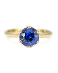 VIVID BLUE ROUND SAPPHIRE | Yellow Gold
