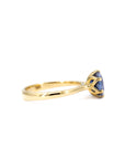 VIVID BLUE ROUND SAPPHIRE | Yellow Gold