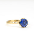 VIVID BLUE ROUND SAPPHIRE | Yellow Gold