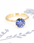 VIVID BLUE ROUND SAPPHIRE | Yellow Gold