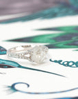 HEXAGONAL SALT & PEPPER DIAMOND | White Gold Ring