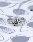 SALT PEPPER DIAMOND AVALANCHE RING | White Gold