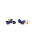 ROYAL BLUE SAPPHIRE STUDS EARRINGS | Yellow Gold