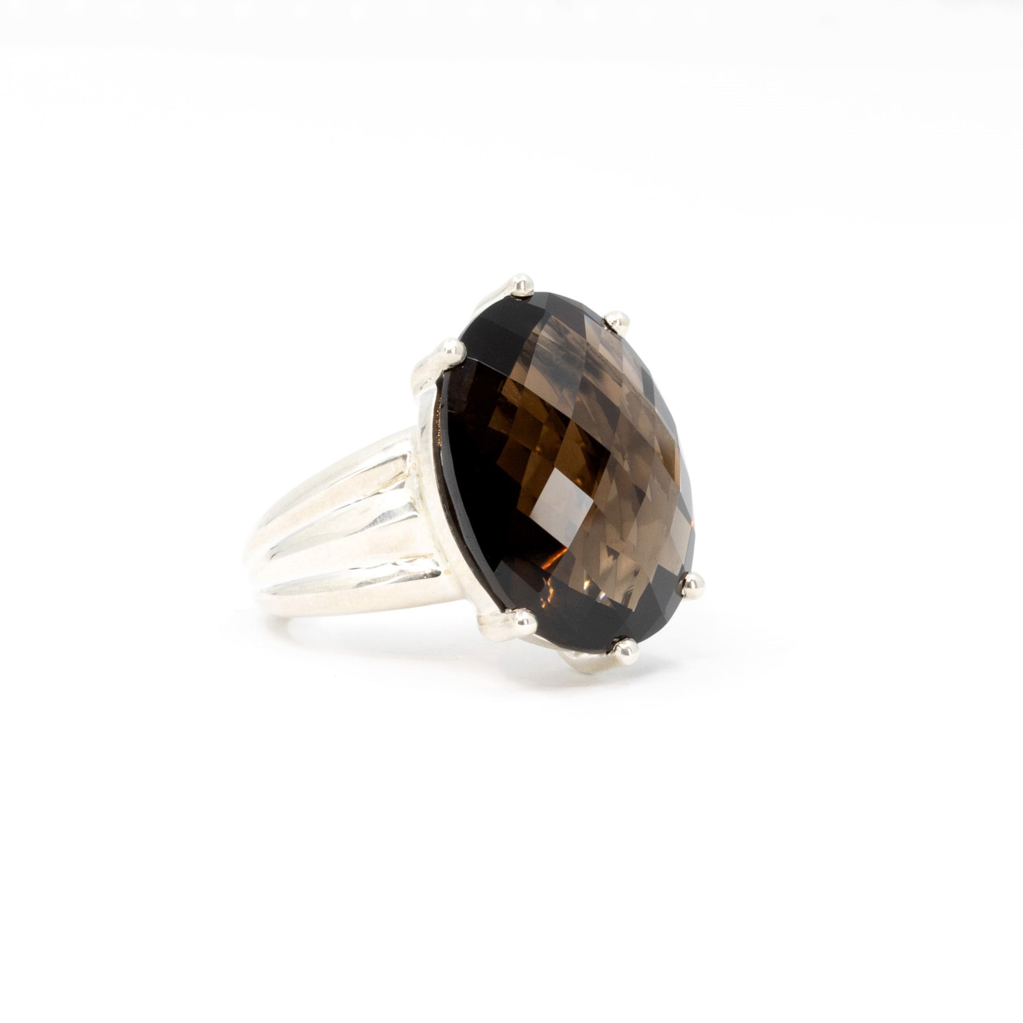 SMOKY NIGHT | Smoky Quartz | Silver Ring
