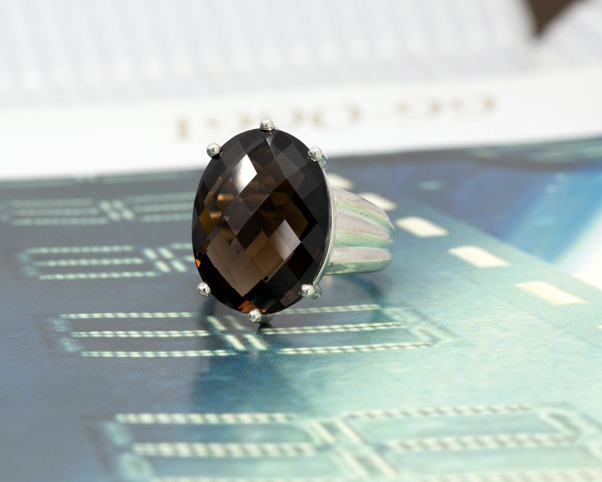 SMOKY NIGHT | Smoky Quartz | Silver Ring