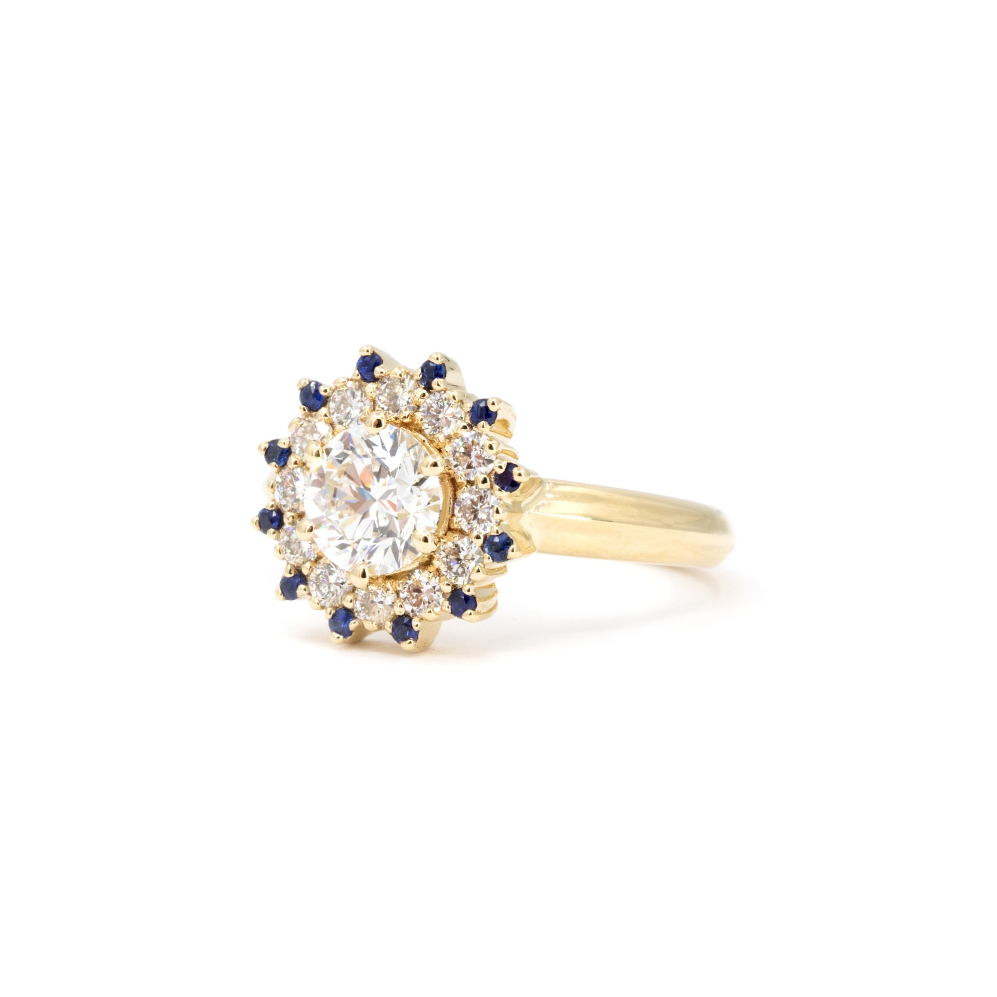 SOLEIL 1 ct DIAMOND & SAPPHIRE | Yellow Gold