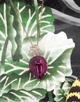 Pear Shape Cabochon Tourmaline & Diamond Pendant