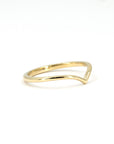 Delicate Vow Band in 14K or 18K yellow gold, handcrafted in Montreal, photographed against a white backdrop.