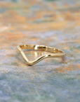 CUSTOM CURVED BAND | Yellow Gold Ring