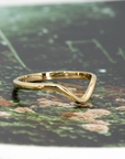 CUSTOM CURVED BAND | Yellow Gold Ring