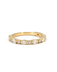 WEDDING BAND MARQUISE & ROUND DIAMOND | Gold Ring