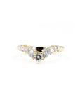 CURVED DIAMOND WEDDING BAND | Yellow Gold