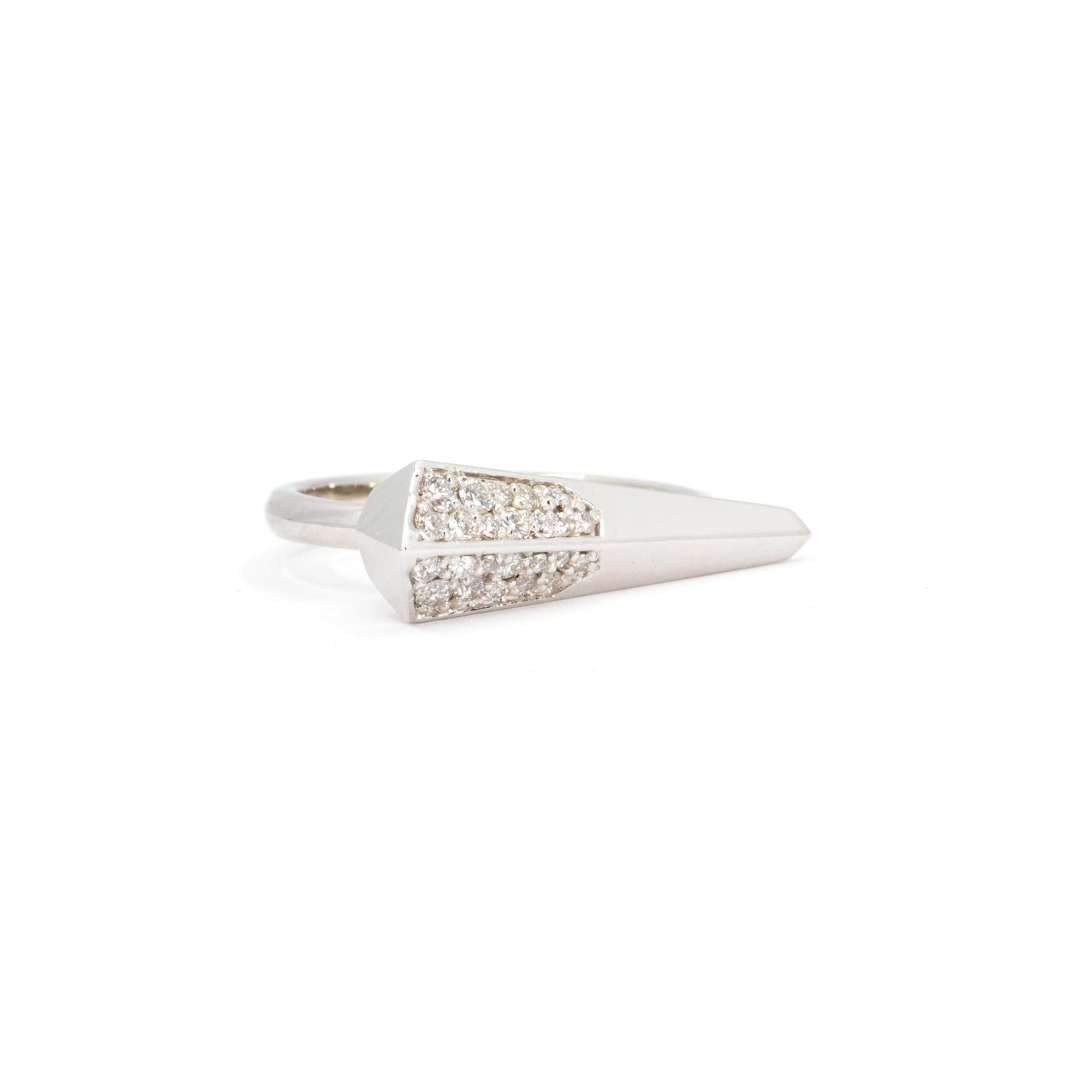 SPINE | Edgy White Gold Diamond Ring