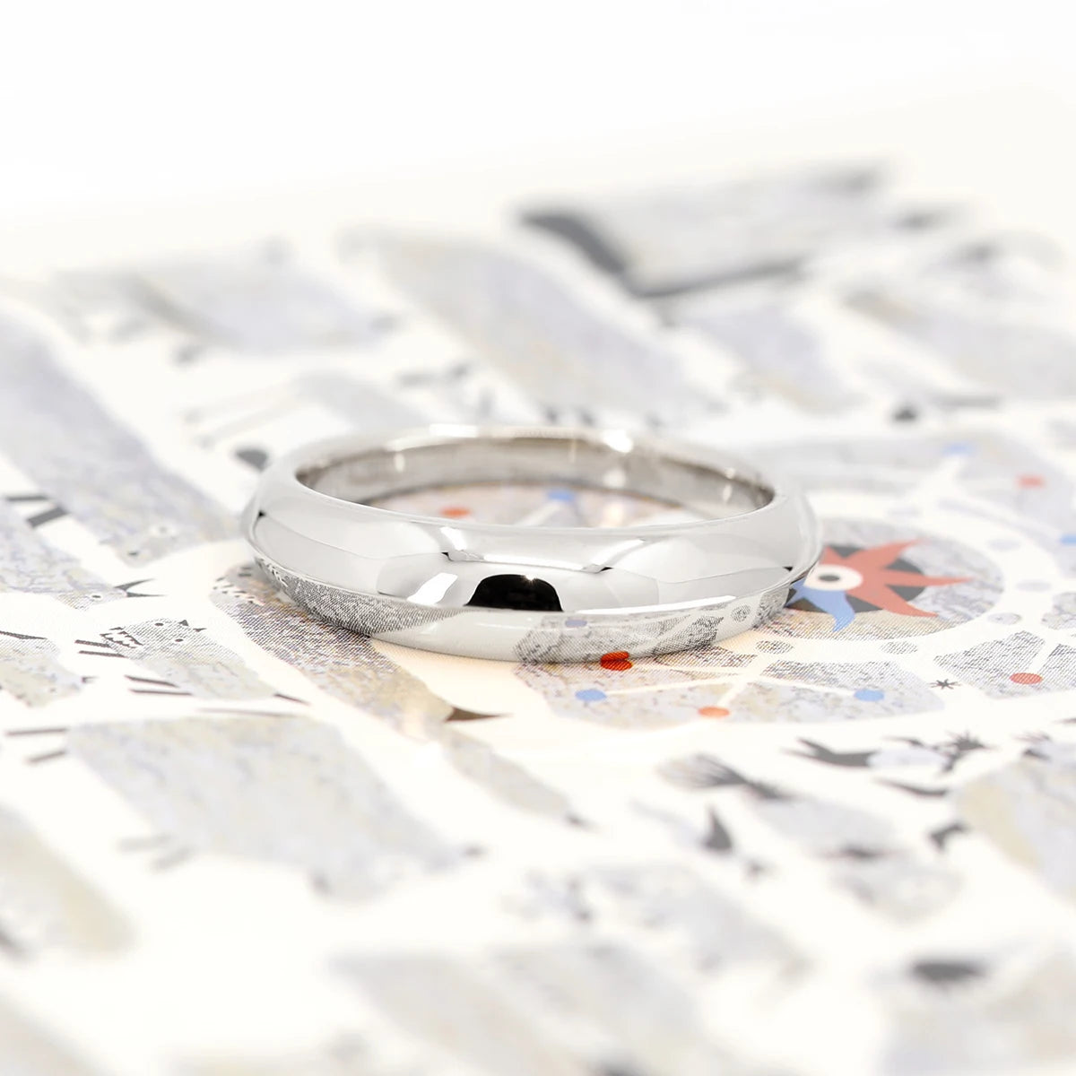 DOMED MEN WEDDING BAND | Gold Ring