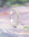 DOUBLE DIAMOND RAW BAND | White Gold