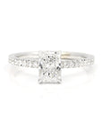 Solitaire Radiant Diamond White Gold Engagement Ring