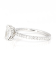 Solitaire Radiant Diamond White Gold Engagement Ring