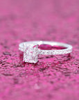 Solitaire Radiant Diamond White Gold Engagement Ring