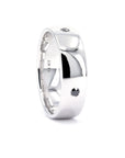 MEN WEDDING BAND BEZEL SET BLACK DIAMOND | White Gold