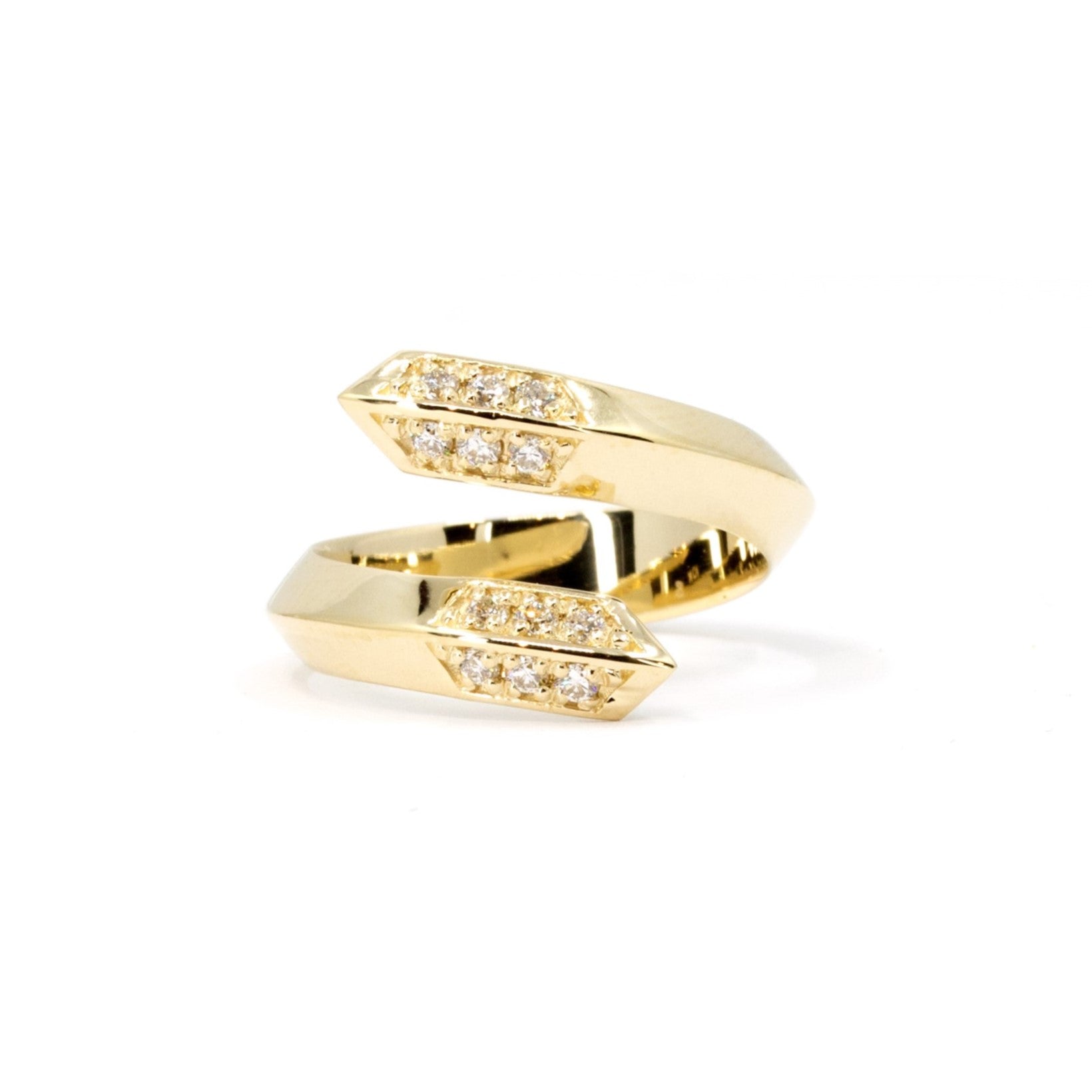 DIAMOND LOOP RING | Yellow Gold