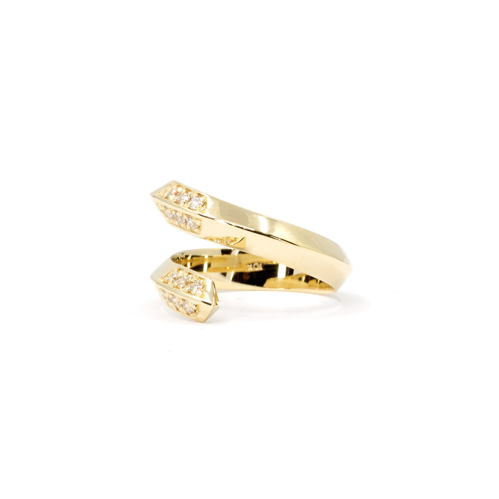 DIAMOND LOOP RING | Yellow Gold