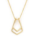 Close-up of the pendant in use, holding a delicate gold ring – Designed to keep your ring safe while elevating your everyday jewelry style.