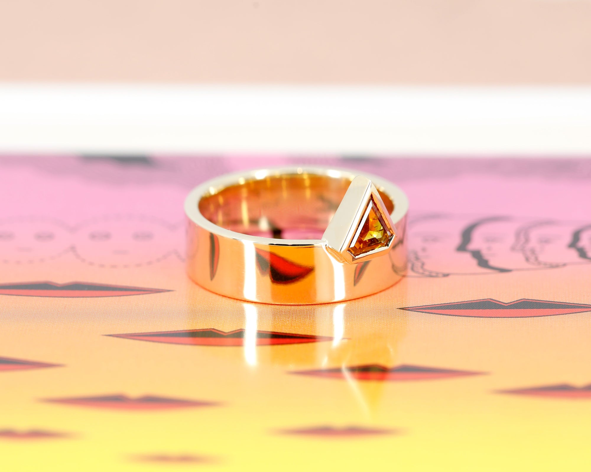 ZENITH | Pentagonal Orange Diamond Ring