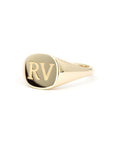 CLASSIC SIGNET MEN RING | Yellow Gold