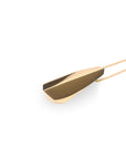 Side view of vermeil gold silver yellow gold plated jewelry minimalist bold unisexe jewelry line edgy collection bena jewelry montreal made in canada