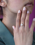 Round & Pear Shape Diamond Aura Ring 0.78 ct - Lab Grown Diamonds